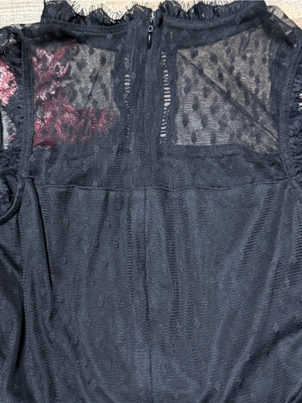 Lots of Love by Speechless Lace Rose Mesh Mini Dress Black🥀•Size M• - Picture 9 of 11